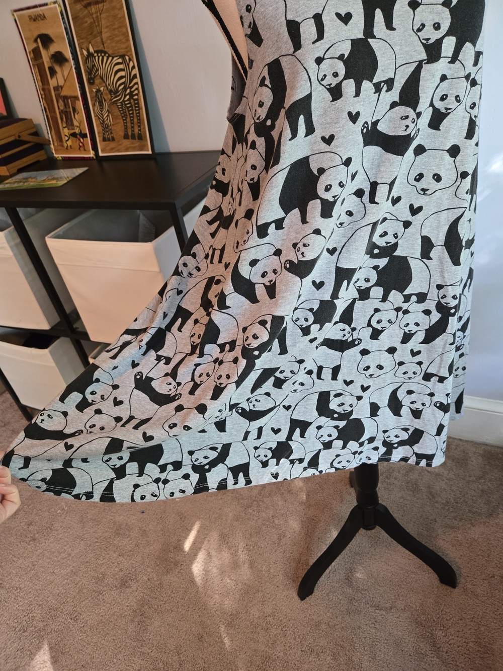 LTD Edition Rare Nooworks Panda Party Dahlia Shift Dress Small Maximalist - Picture 3 of 6